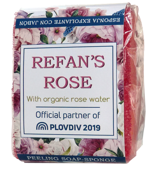 Пилинг мыло-губка Refan's Rose Refan 75г